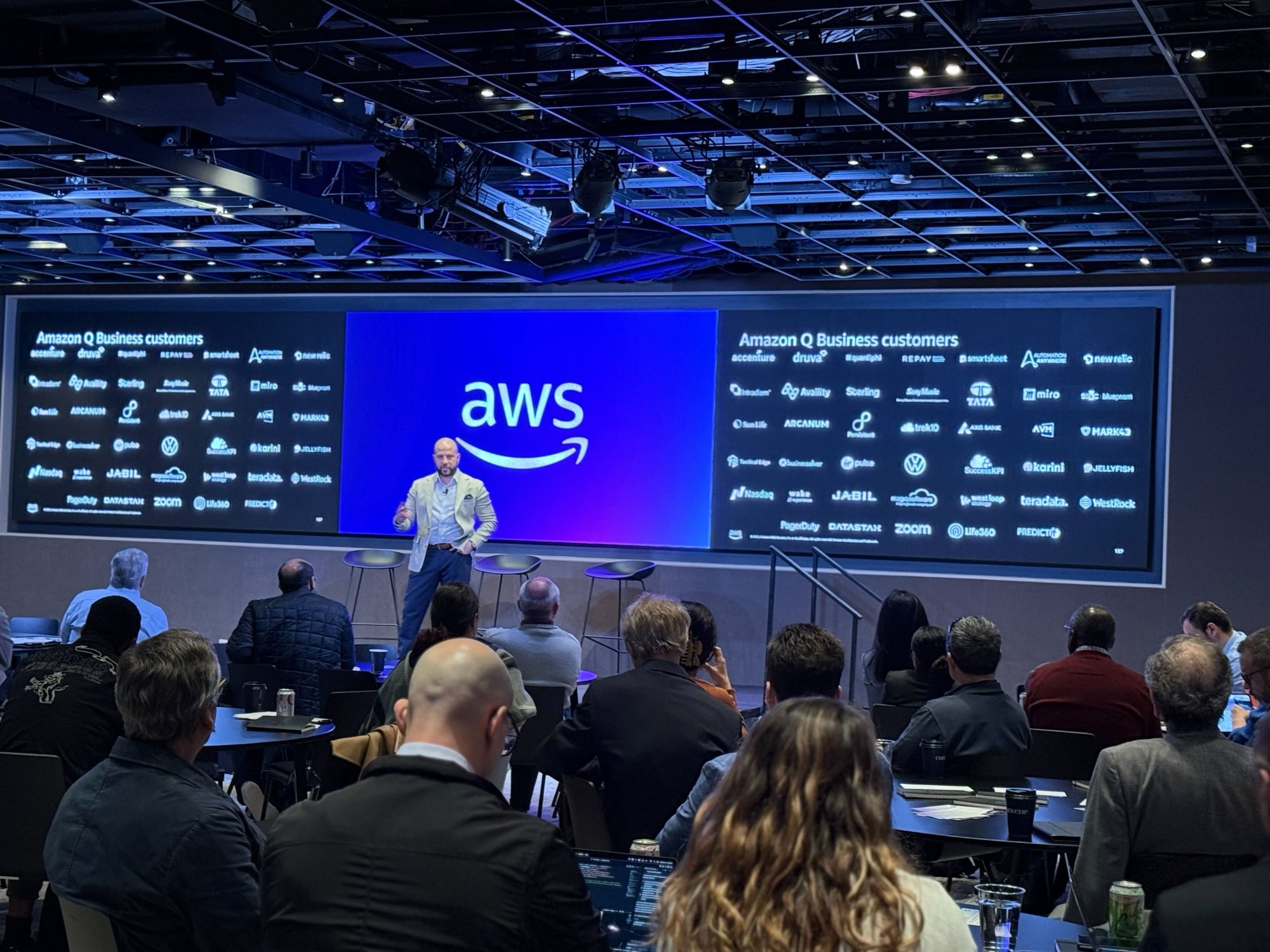 Michael Horn presenting at AWS New York